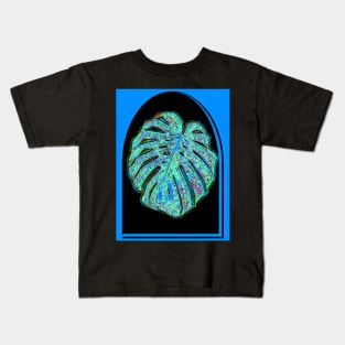 Monstera Stained Glass Kids T-Shirt